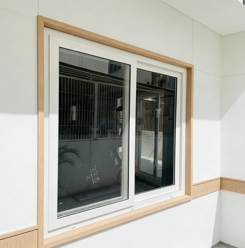 Residential Conch UPVC Sliding Window Double Glazing Soundproof Thermal Insulation