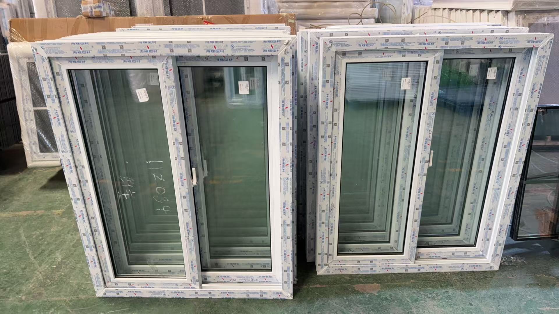 Cheap Price White UPVC Sliding Window PVC Profile Glass Window Manufacturer for Commercial Building and Apartment Project