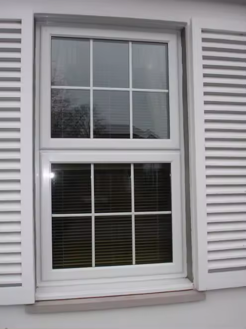 American NFRC Certification Modern Style Low E Glazed Single/double Hung Window White Vinyl windows