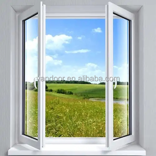Heat Insulation UPVC Windows and Doors Tilt and Turn Window PVC Window Frames PVC Casement Windows UPVC Casement Windows