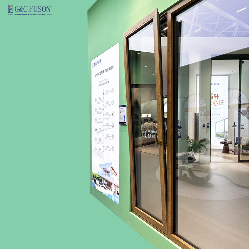 Hot Sale American Double Tempered Clear/Tinted Glass Upvc Windows Inward Opening Tilt Turn Design Louver Curtain For Villa/Hotel