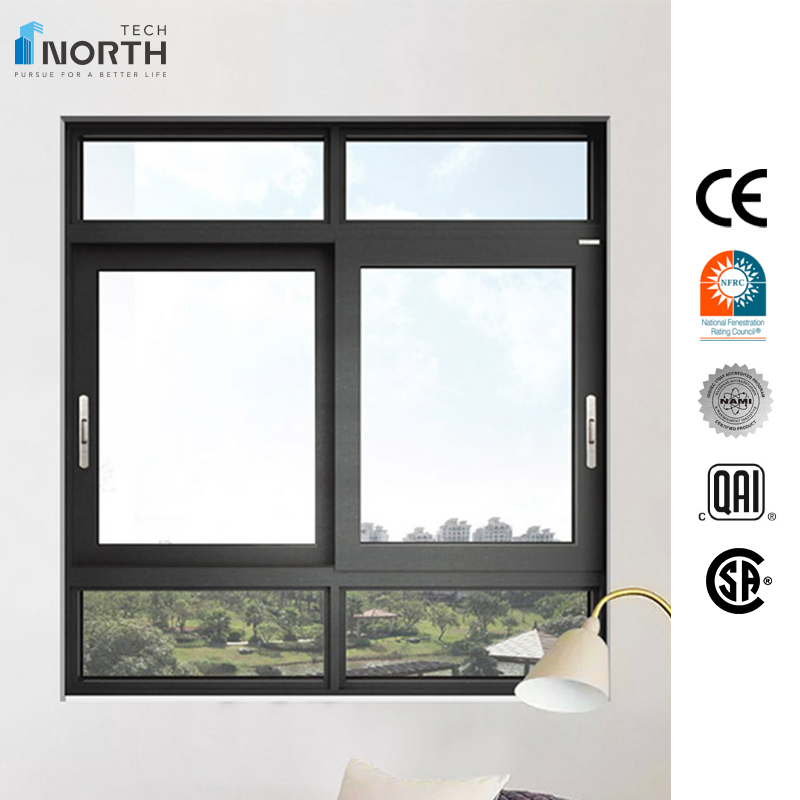 Hurricane Impact Windows Double Tempered Heat Insulated Glass Window Grill Design Upvc/Glass/Folding/Casement/Awning/Sliding Aluminium Window