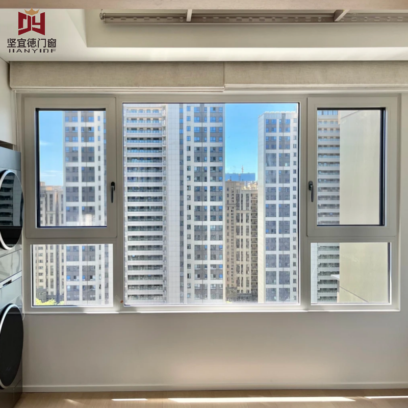 Modern China Design UPVC Horizontal Swing Double Glazed Soundproof Windproof Casement Windows For Hotel And Bedroom Use
