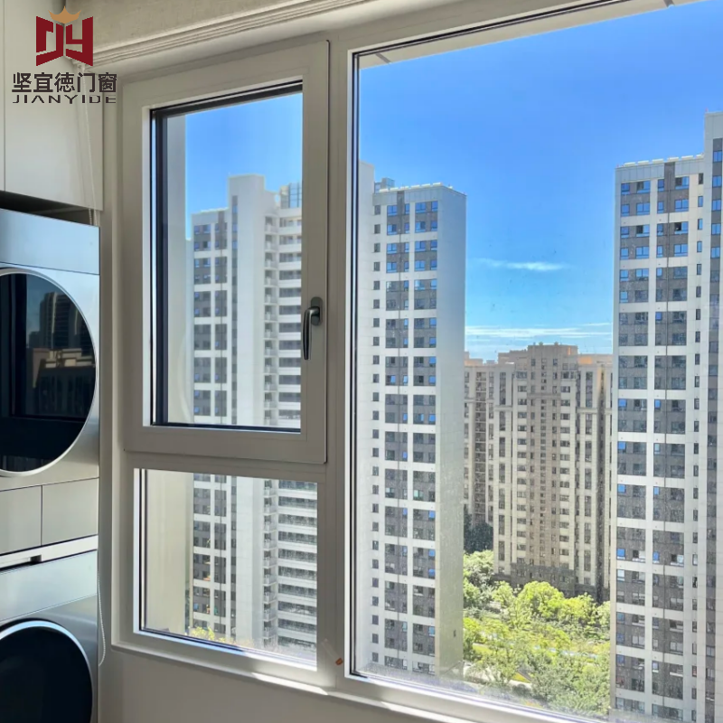 Modern China Design UPVC Horizontal Swing Double Glazed Soundproof Windproof Casement Windows For Hotel And Bedroom Use