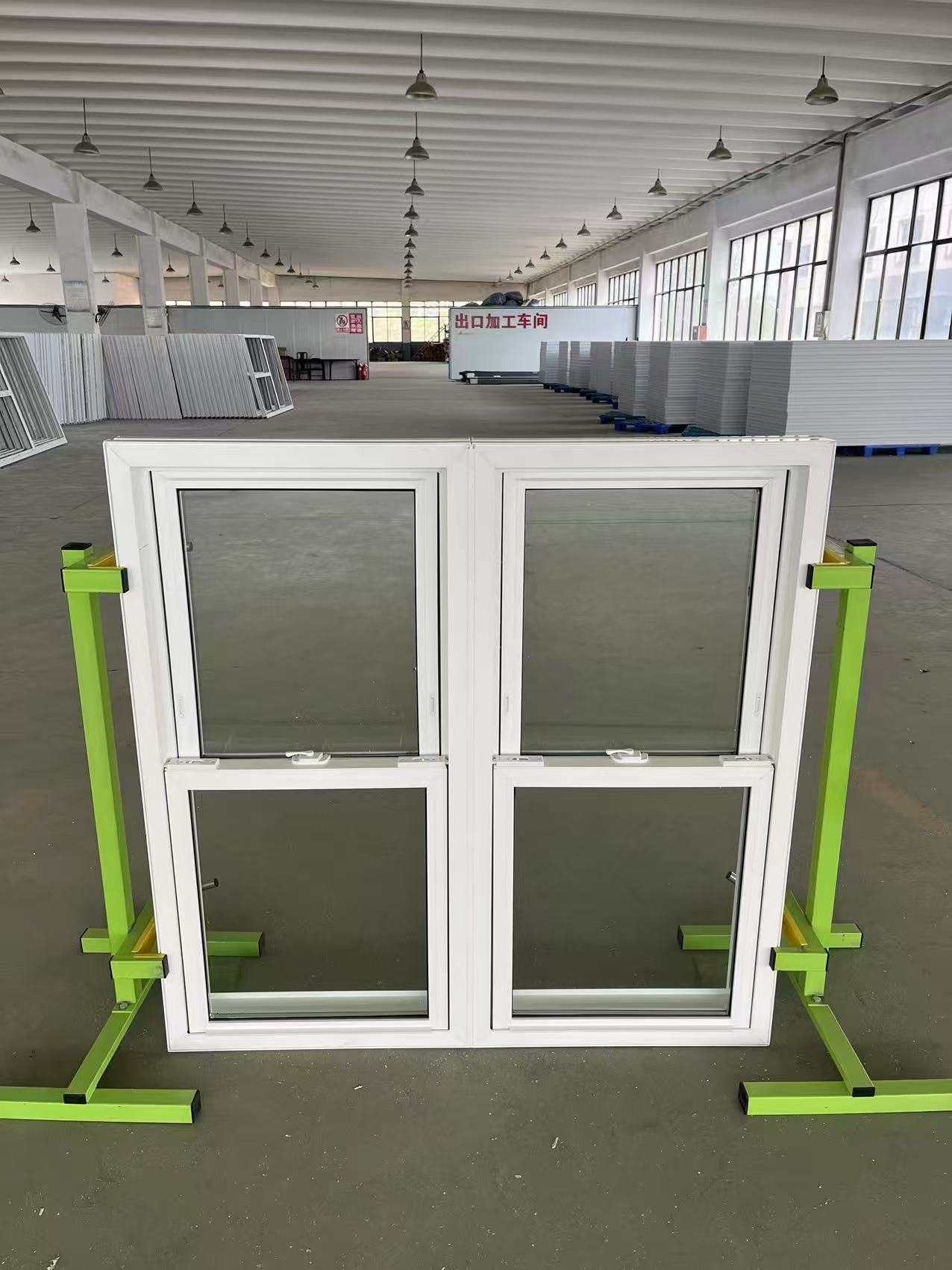 Custom Model American Design Soundproof Double Hung Window UPVC Ventilation Vinyl Hung Windows