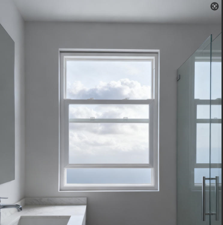 Energy-Saving American Style UPVC Vinyl Single Hung Window with Fin Flange