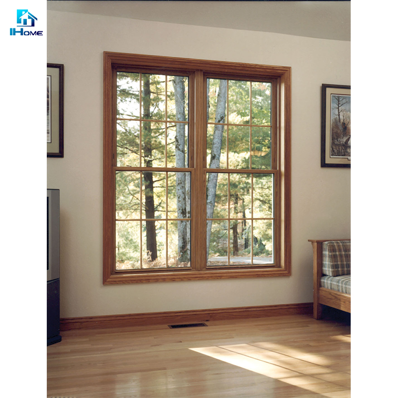 American Type USA Residential Aluminium Single Hung Window UPVC Single Hung Window