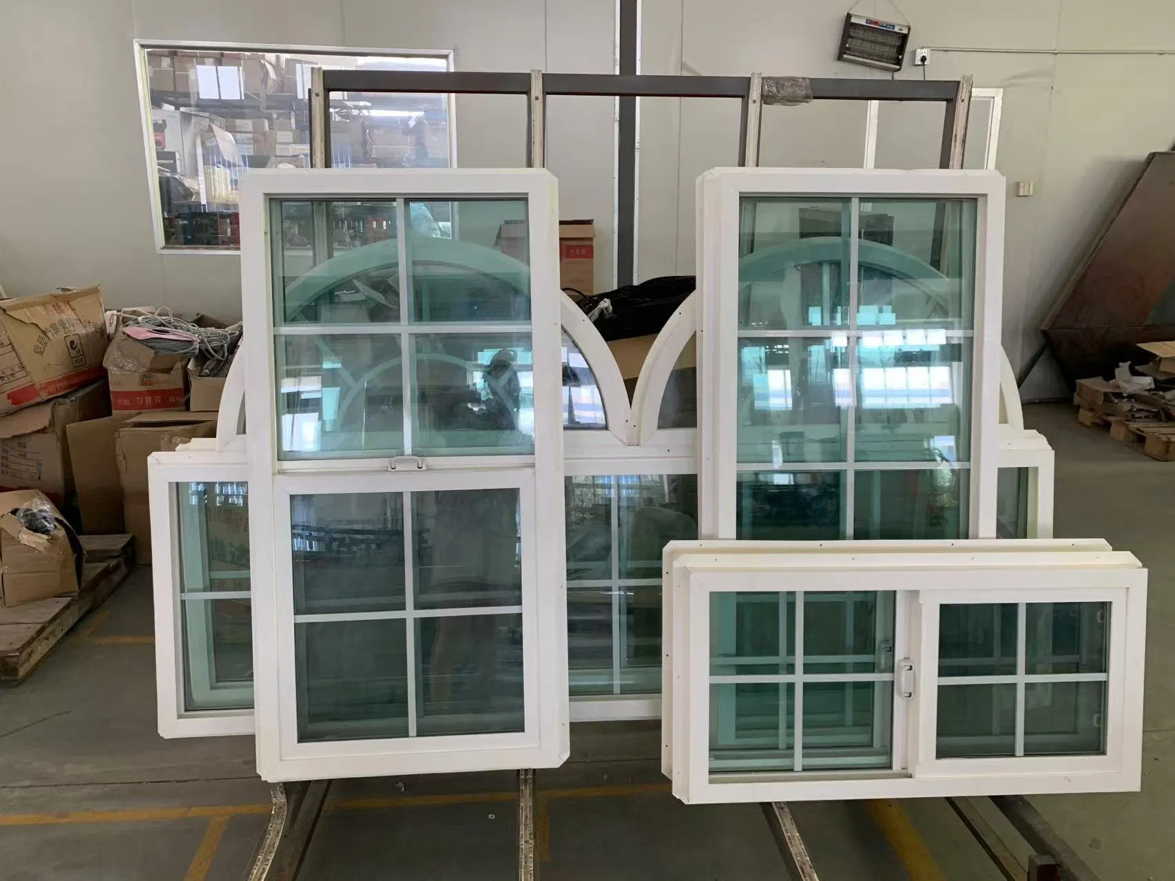 UPVC Sliding Window with Fixed Screen and Inbuit Grilles
