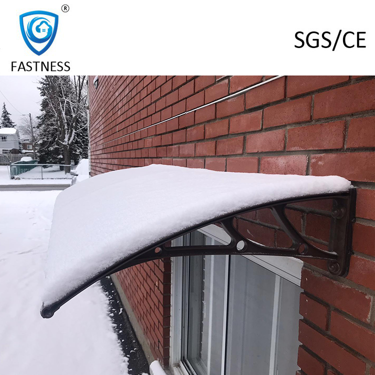 Waterproof UV Blocking Polycarbonate Patio Awning, Aluminum Bracket Front Window Back Door Canopy, Free Custom Design