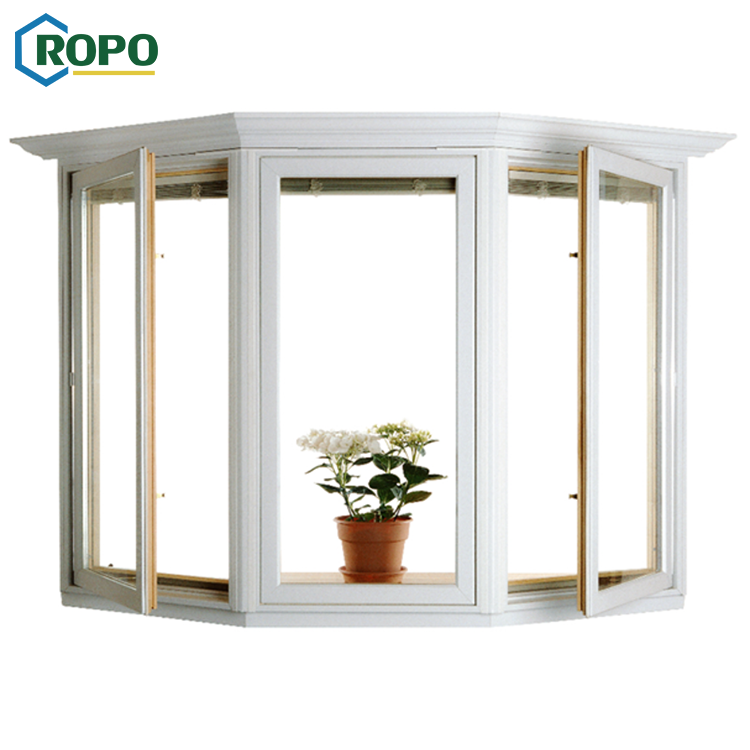 Australia Standard Casement Double Glass UPVC Bow and Bay Window in China