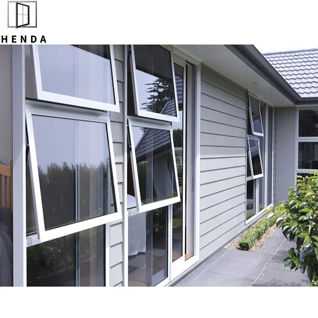 Modern Customized Aluminium Metal Casement/Sliding/Awning/Fixed/Casement Window Grill Design UPVC Double Tempered Glass Aluminium Awning Window