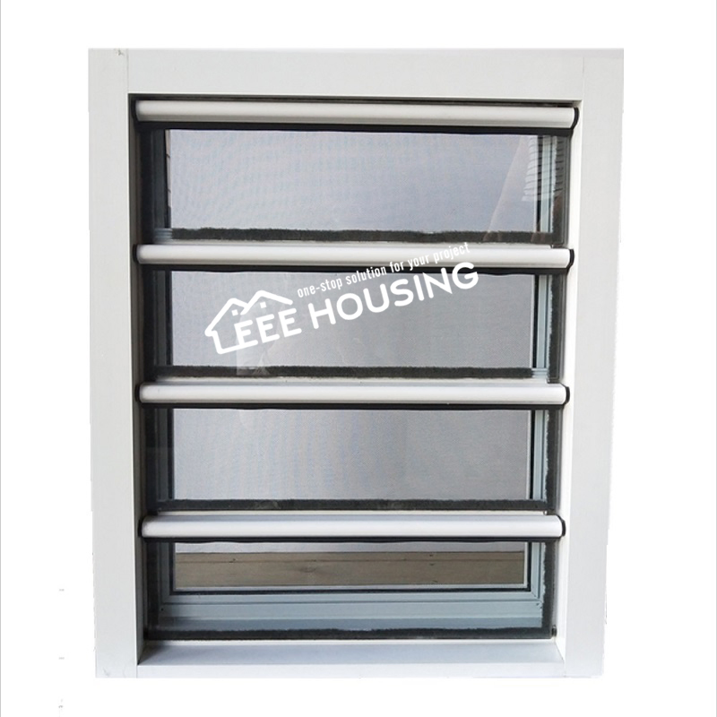 Factory Supply Safeguard Aluminium Frame Adjustable Inbuilt Security Jalousie Louvre Shutter Window