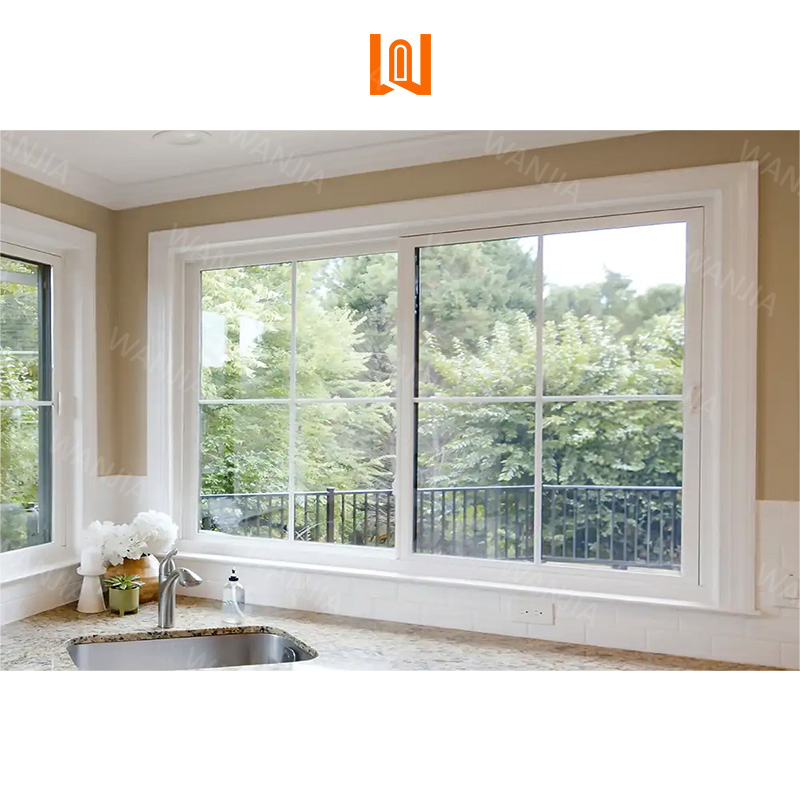 36X36 Custom Plastic Steel Profile PVC Windows French Sliding Windows UPVC Windows