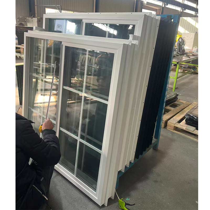 High Security Double Glazed Soundproof Sliding Window PVC/UPVC Frame with Grill Design for Home Exterior Hotel Use Modern Design