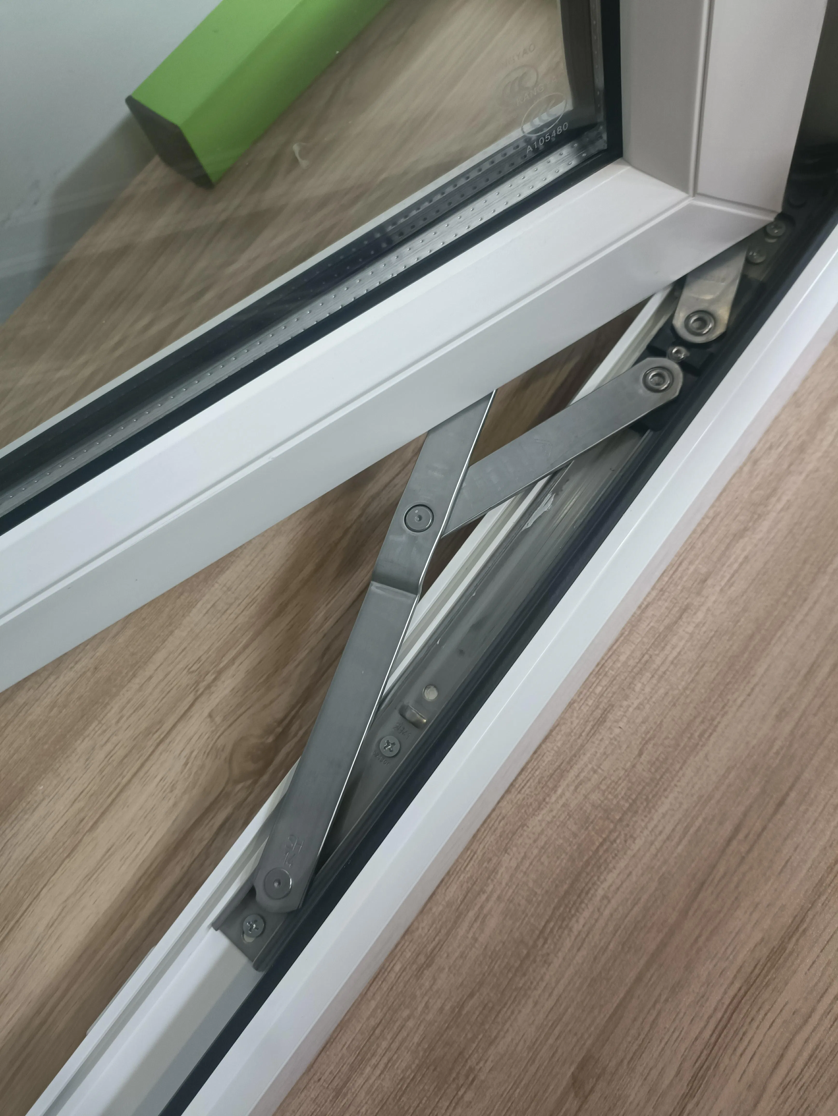 PVC Swing Push out Window Double Glaze Residential Casement Windows with High Quality Lock UPVC Windows