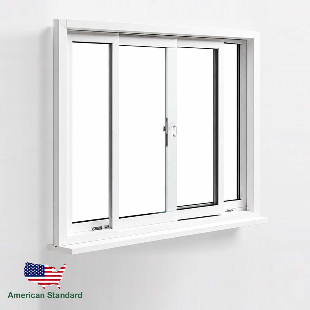 High Performance Black Casement NFRC UPVC PVC Window Vinyl Window for US Modern Projects by 5 Factories Sliding Window