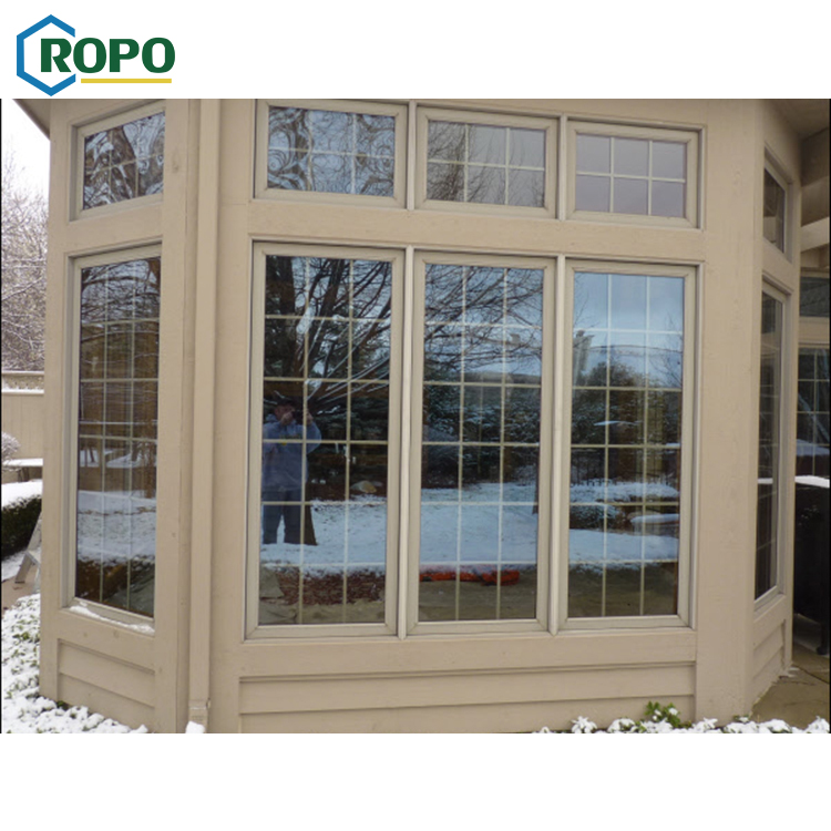 Australia Standard Casement Double Glass UPVC Bow and Bay Window in China