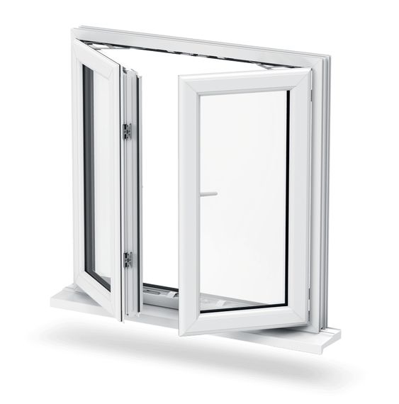 European Design Upvc Vinyl House Window White Double Glazing Swing PVC Window Casement Windows With Optional Automatic