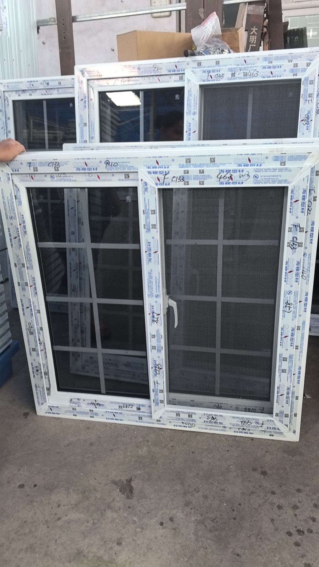 TOMA Customized High-quality Commercial Building Sliding Windows UPVC Windows Double-layer Glass PVC Sliding Windows