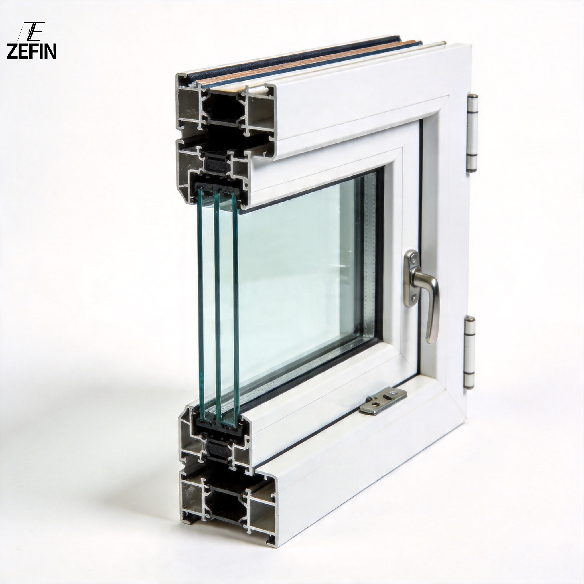 Customizable Soundproof UPVC System Window with Double Glazed Soundproof Window and Heat Insulation Modern Design