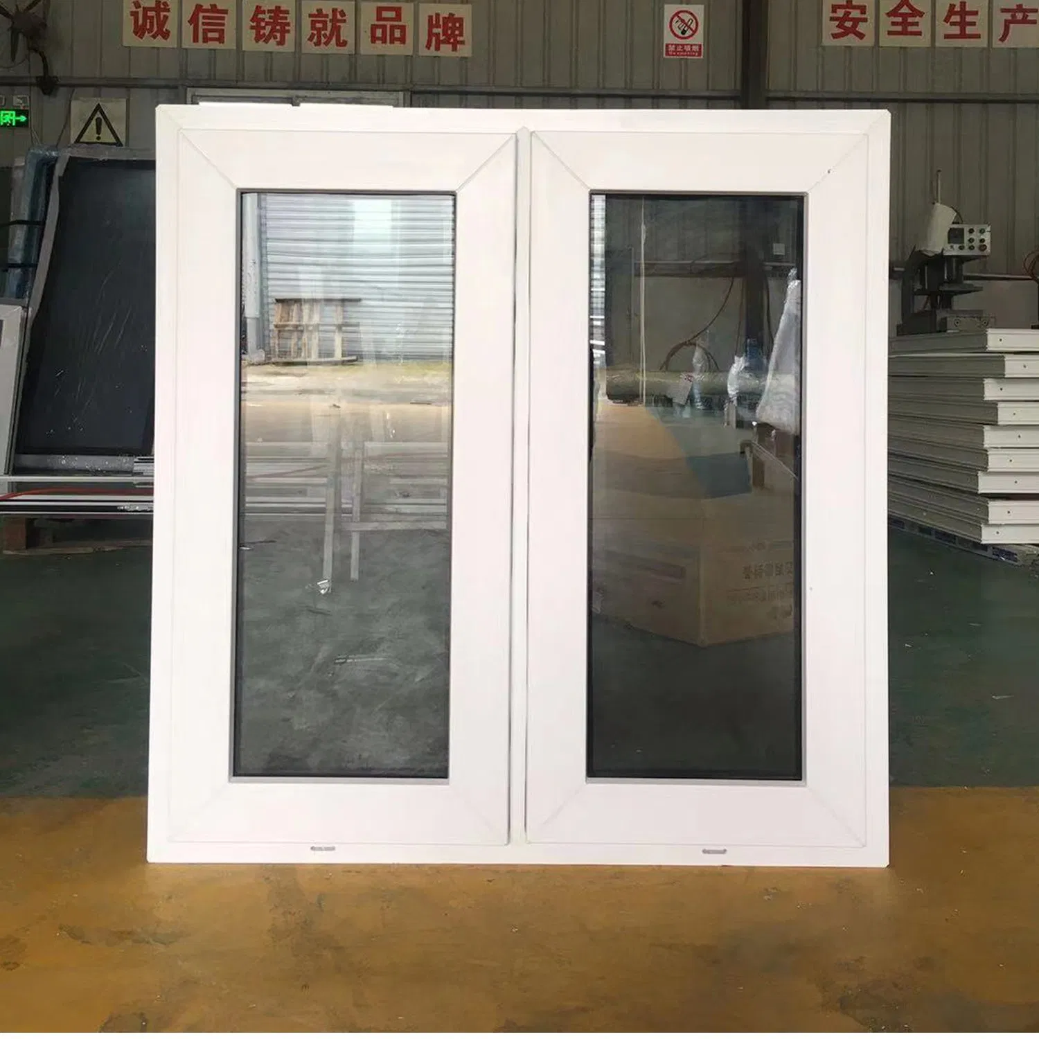 Custom Hurricane Impact PVC/UPVC Glass Casement Window for Floor Decoration