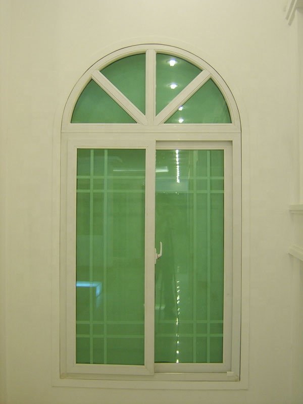 Customized U-PVC Double Glaze French Casement PVC Window French Home Hotel Windows Sound Proof School Window