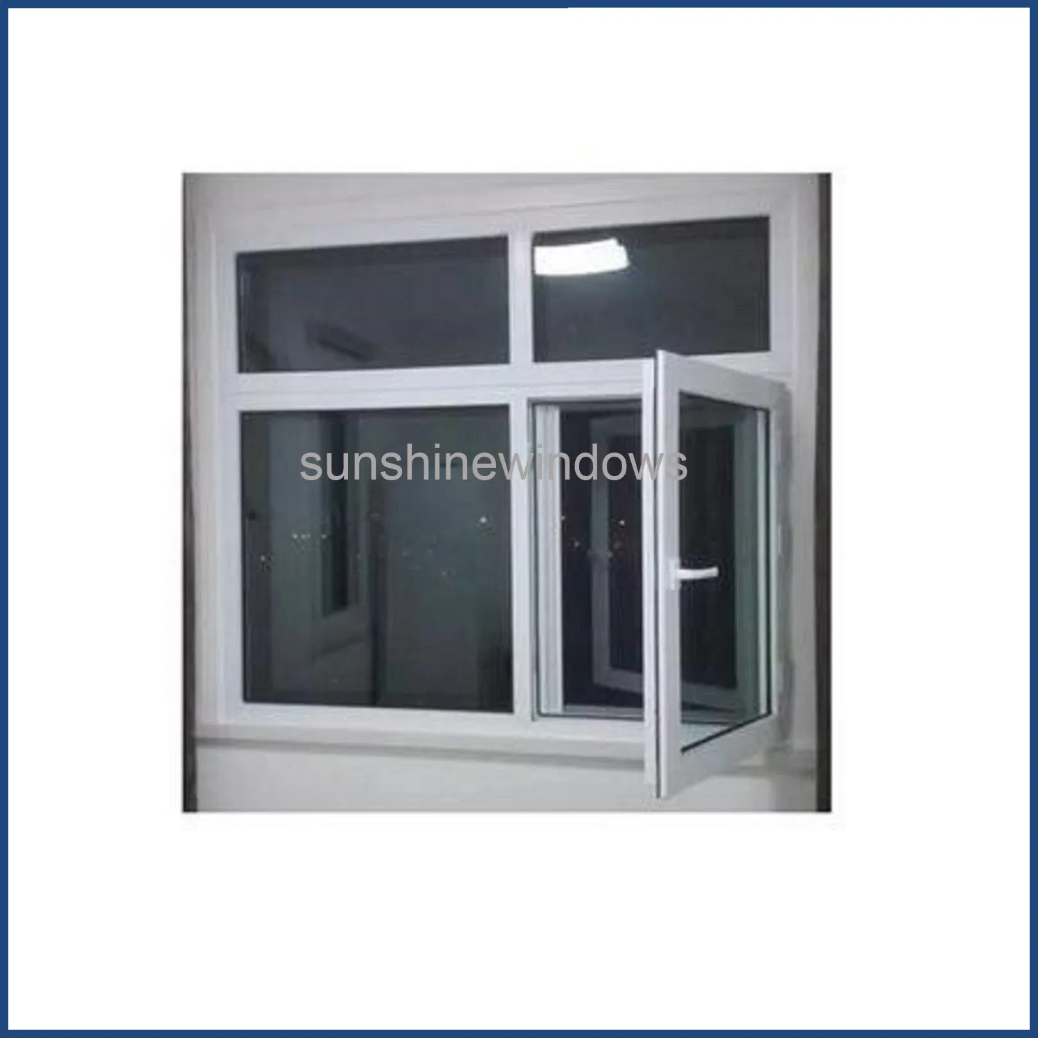 Customized Heat Insulation Soundproof UPVC Fixed Casement Window