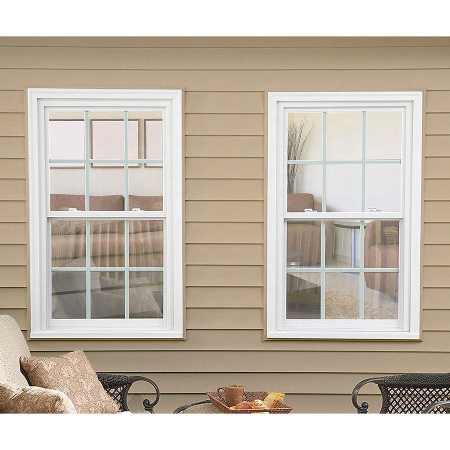 American Replacement Top Hung Sash Window UPVC Vinyl Exterior Vertical Sliding Double Single Hung Windows With Screen