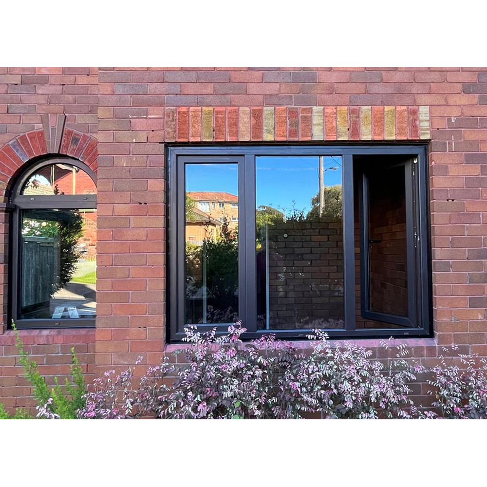 Custom Soundproof Windproof Modern Design Casement Fixed Windows Black UPVC Sliding Window for Hotel &amp; Living Room