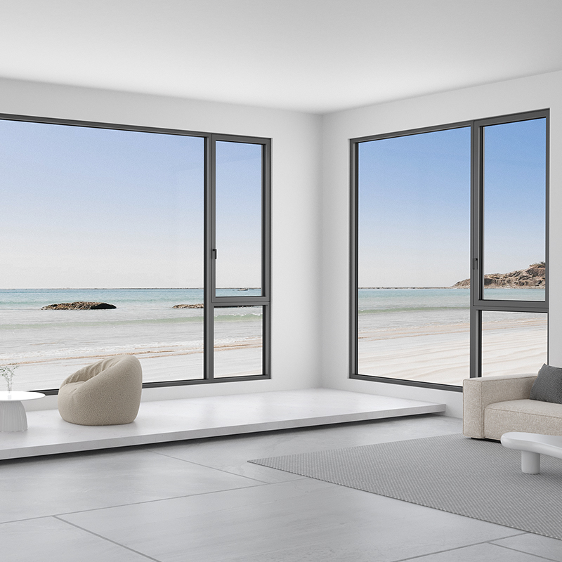 DERCHI NFRC AS2047 Slim Frame Aluminum Windows Hurricane Proof Soundproof Hurricane Proof Windows