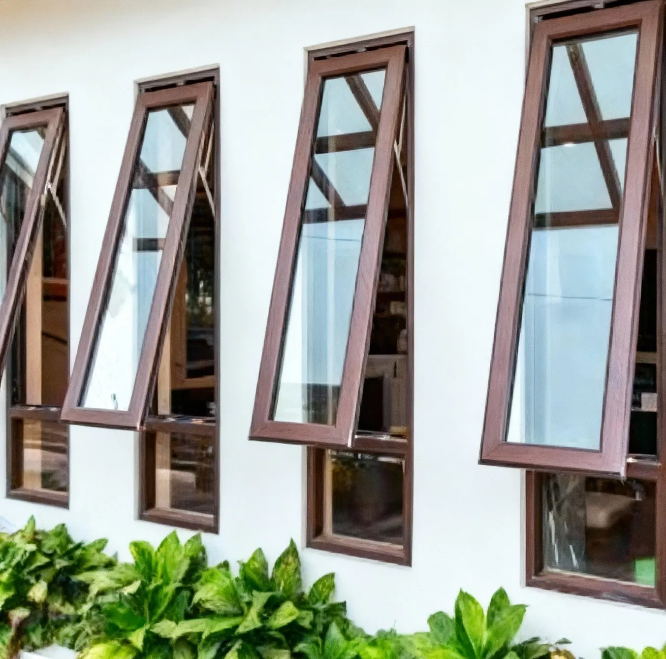Compact UPVC Awning Window- Space-Saving Design for Residential Building