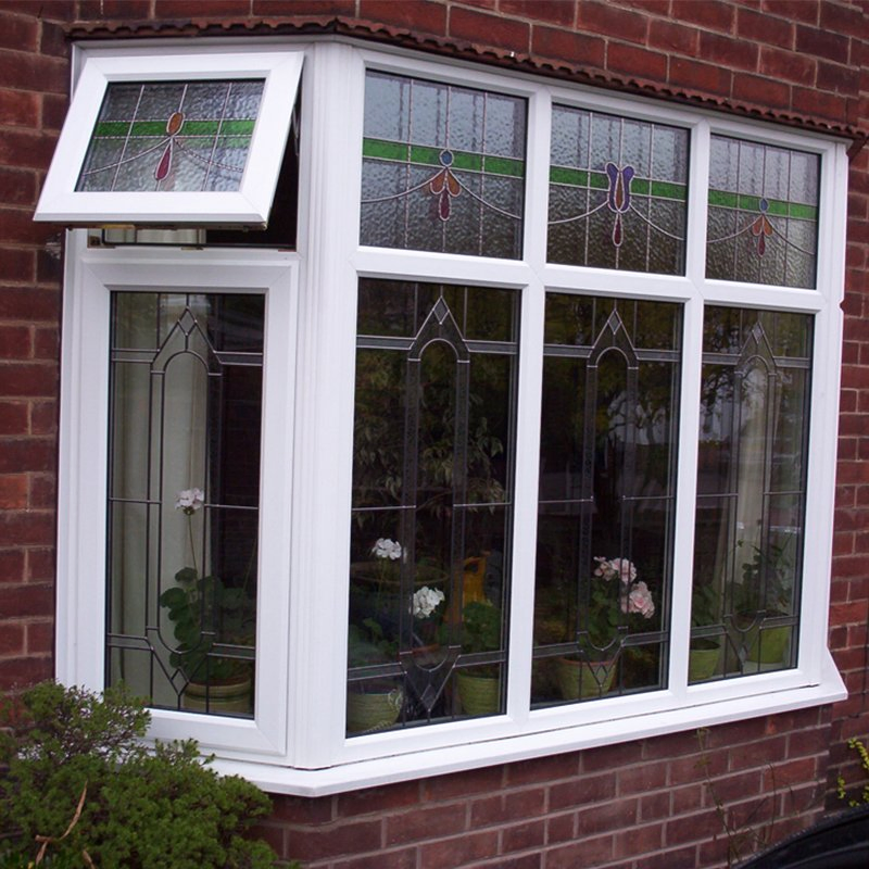 Popular Residential House Grid Design UPVC/PVC Profile Plastic Sliding Window for Kitchen