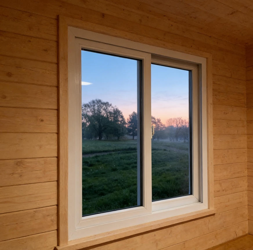 Vinyl UPVC Sliding Windows with Mosquito Net for Residential