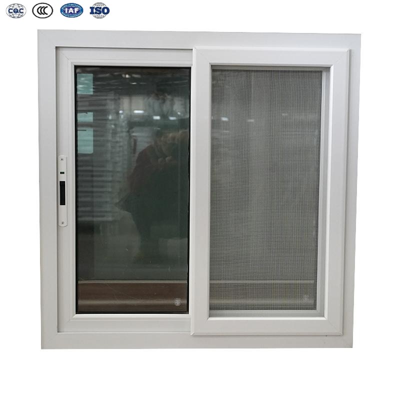 Luxury Villa Exterior UPVC PVC Window High Strength Frame Double Tempered Glass Windproof Soundproof Energy Certified Swing