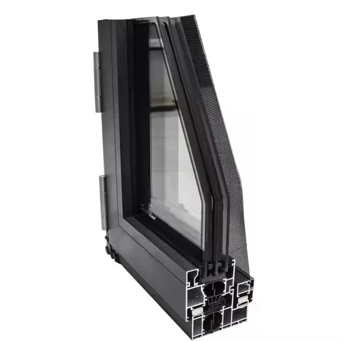 Soundproof Curtain Wall Facade Hidden Frame Aluminum Window and Doors