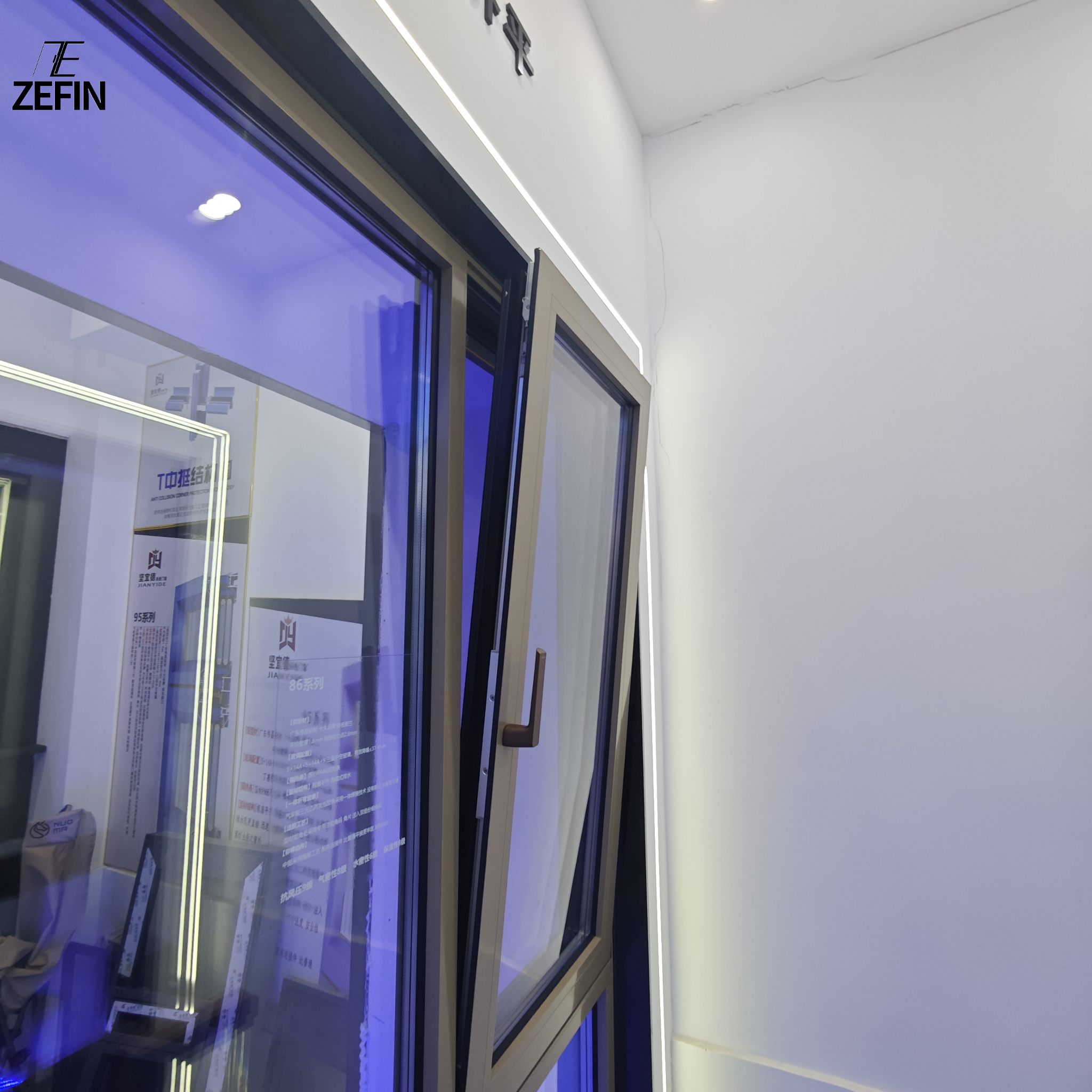 Customizable Commercial UPVC System Tilt and Turn Window with Double Glazed Commercial Window and Heat Insulation Modern Design