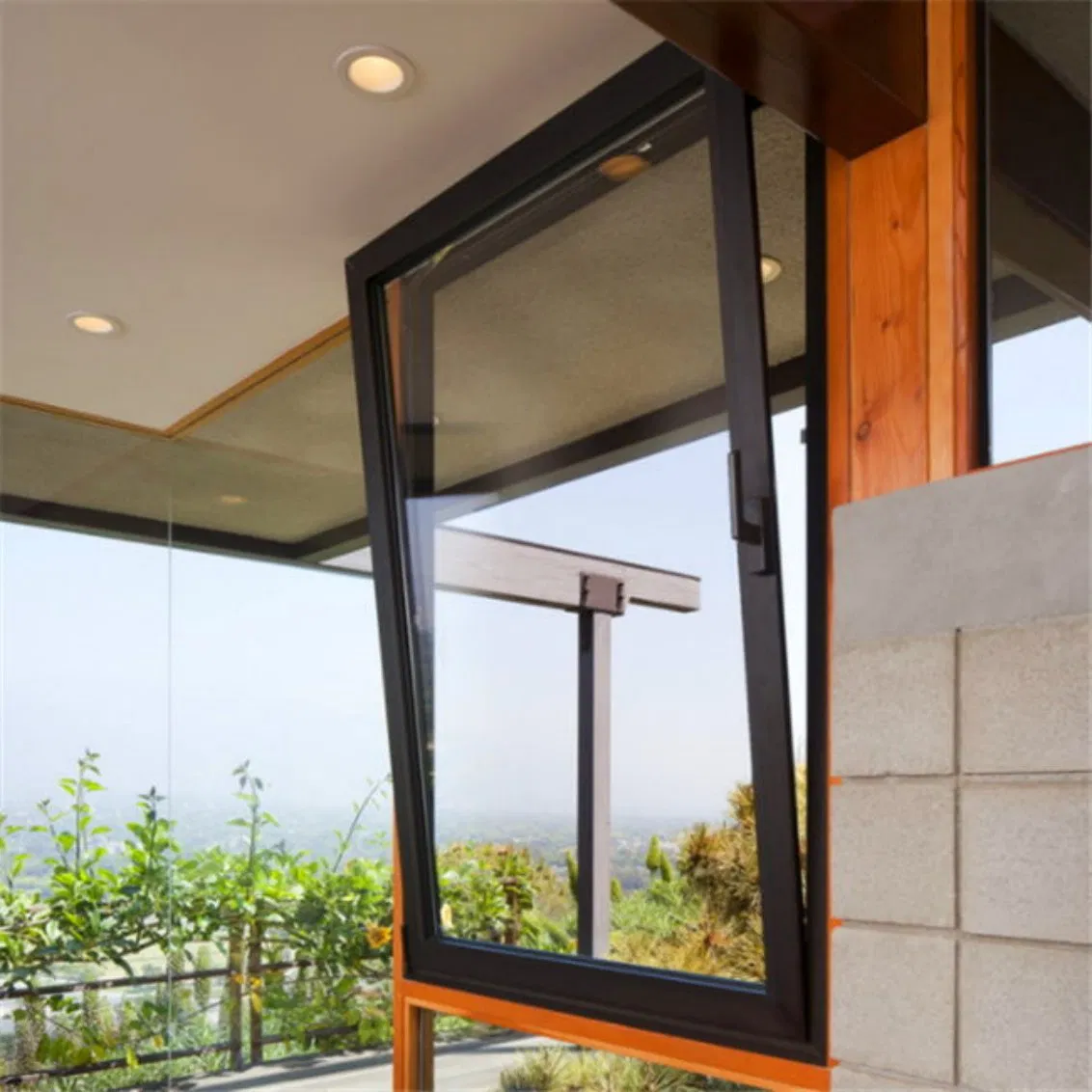Elegant Attractive Double Glazing Window with Three Stations Work