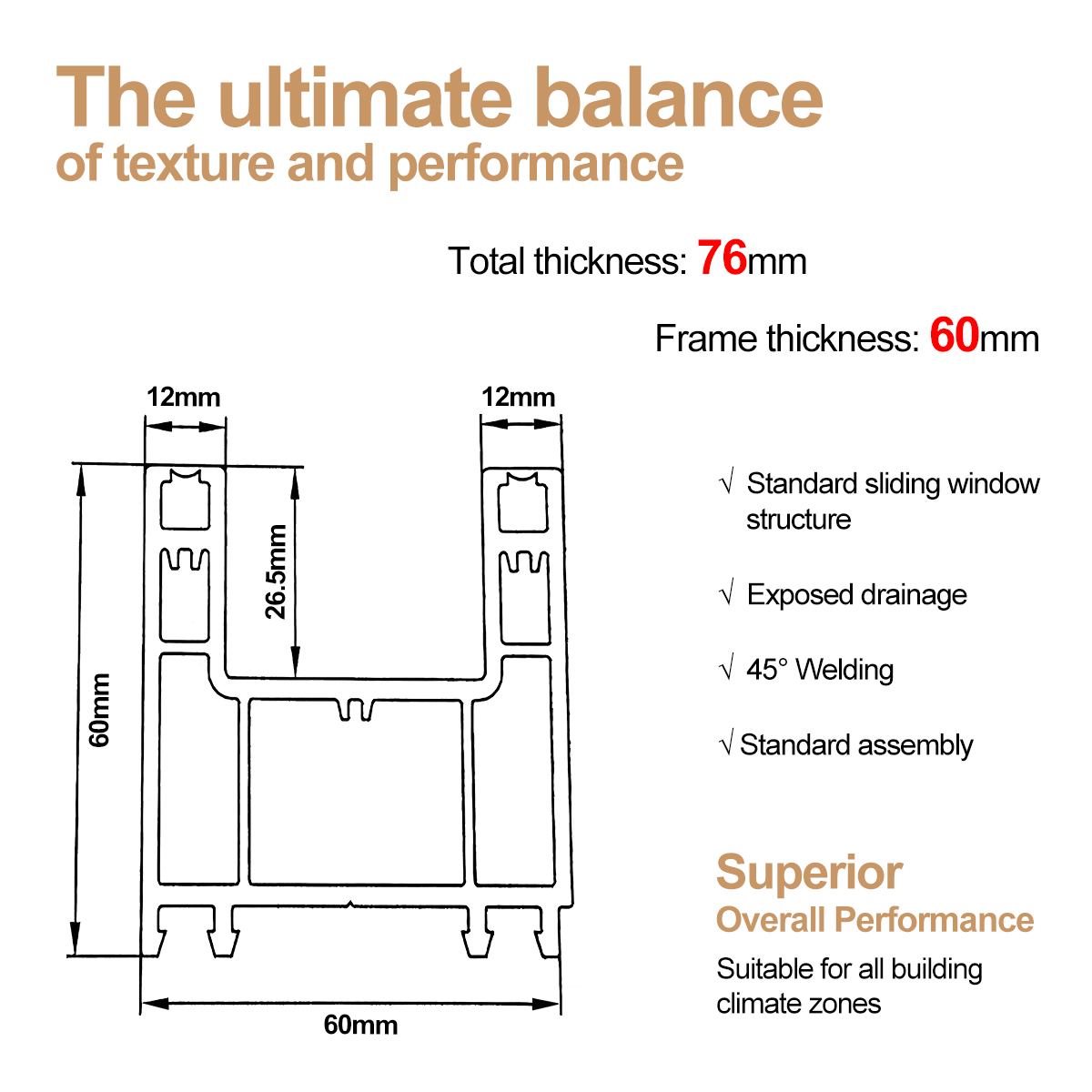 JD 60T UPVC Soundproof Sliding Windows with Magnetic Stainless Steel Screen Modern Design Energy Star Certified