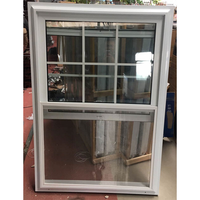 Easy Clean &amp; Sliding Tilt Wash White UPVC Single Hung Window Modern Design for Residential Commercial Buildings