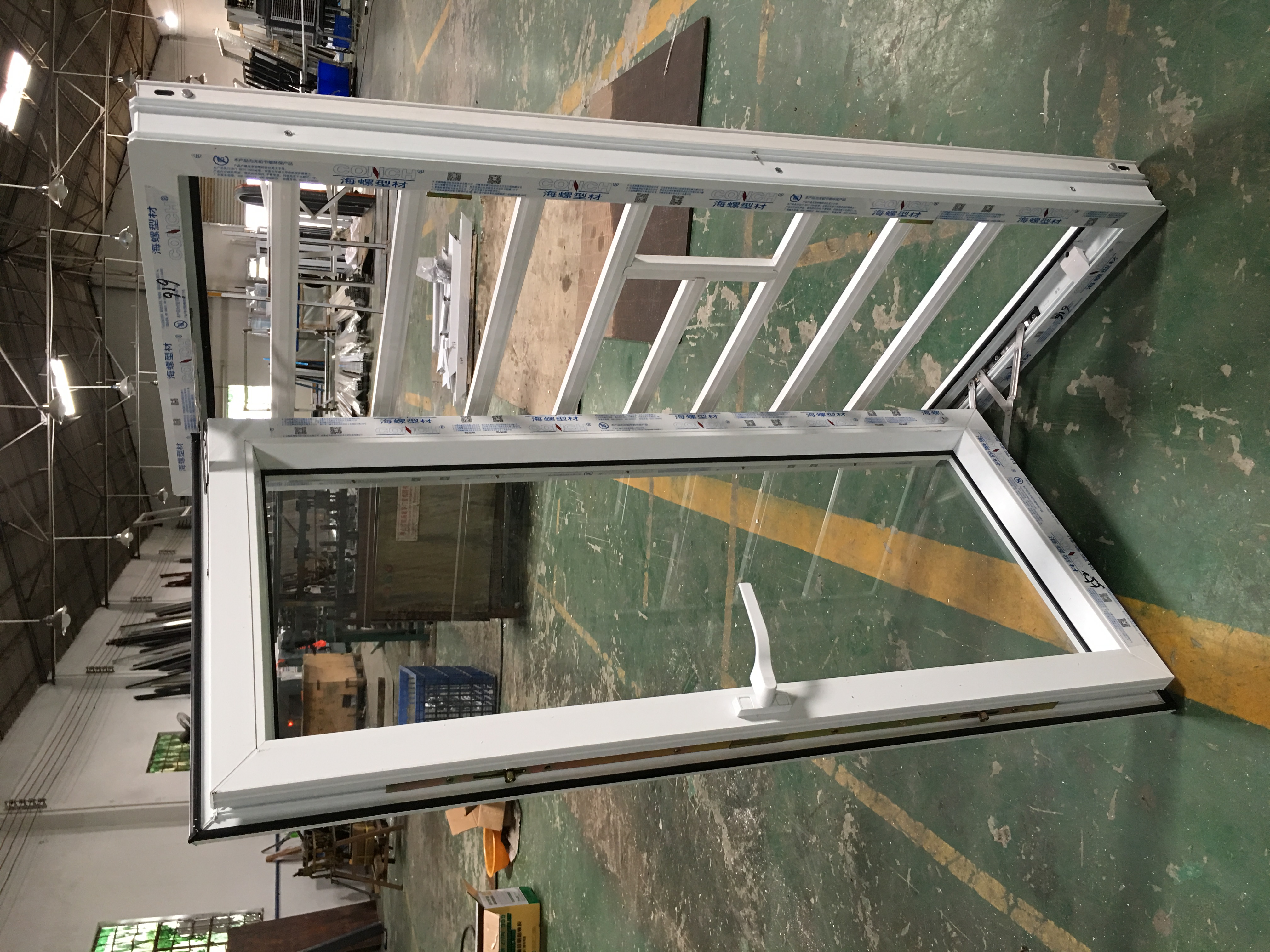 Modern Soundproof PVC Folding Louver Windows Hurricane Impact Anti-Theft Tempered Glass Security Plastic Frame for Apartment Use