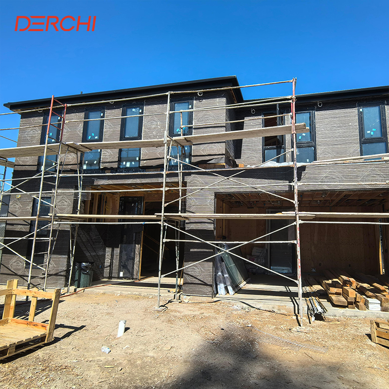 DERCHI NFRC Thermal Break Double Glaze Energy Efficient Aluminum Casement windows For House Villa Tilt and Turn Window