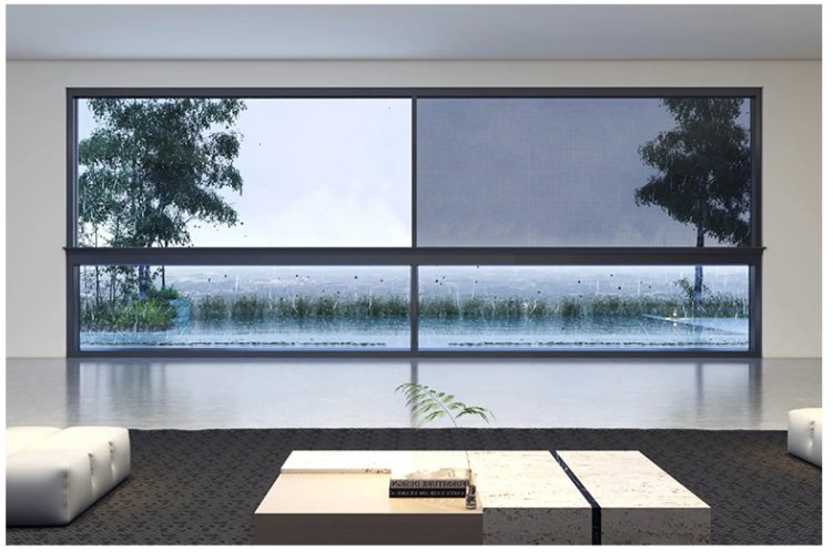 Residential Office Panoramic Floor-to-Ceiling Double Sliding with Insulated Advanced UPVC Window and Aluminium Window