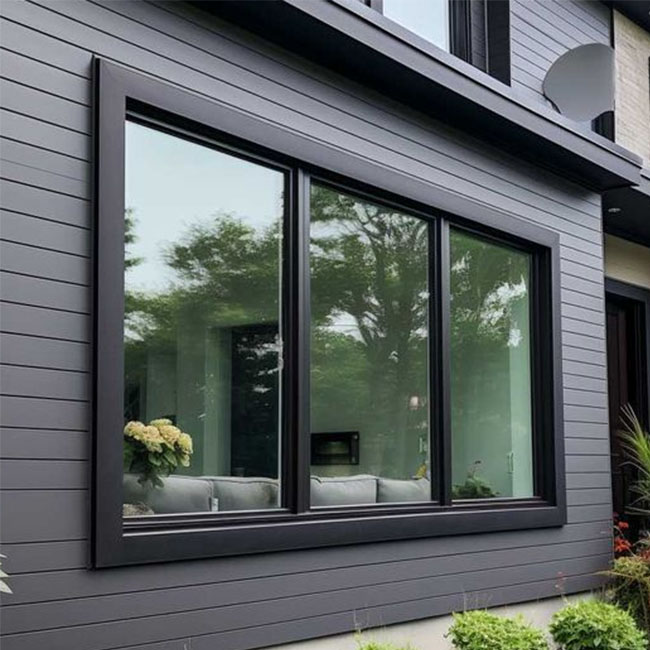 Custom Black UPVC&amp;PVC Windows and Doors Energy Saving Low E Glass Casement Window Double Glazed Tilt and Turn House Window