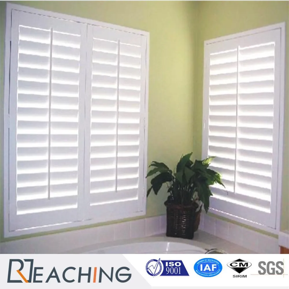 Economic White UPVC Shutter Window Adjust The Light Louvre Window