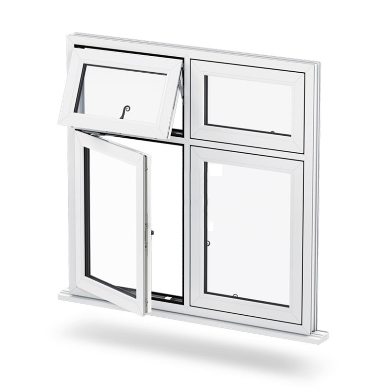 Modern Design Casement PVC Bay Windows Double Glazed UPVC PVC Casement Bay Windows With Mosquito Net