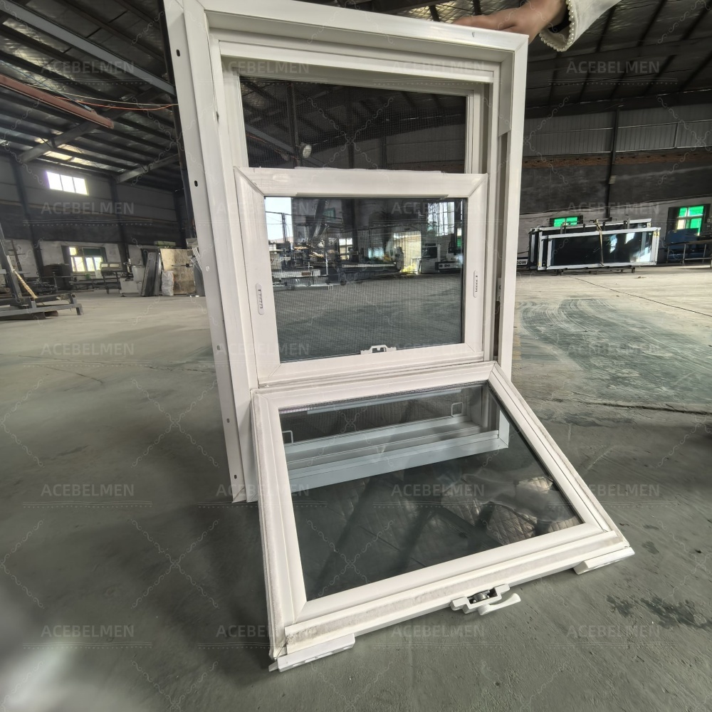 Wholesale Hot Sale Double Glazed Window China Design Upvc Double Hung Vinyl Windows