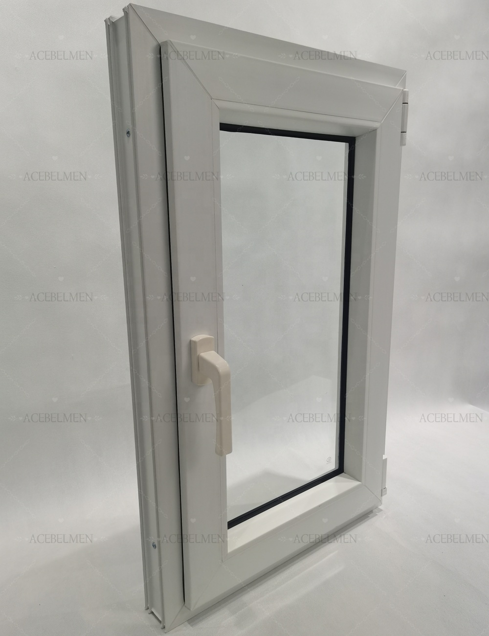 Modern Hurricane Impact Ready-Made UPVC Casement Tilt Turn Windows Heat Insulation Swing Style Fiberglass Screen PVC Horizontal