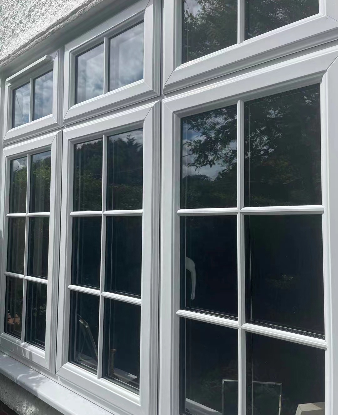 Factory Custom Sound Insulation UPVC Window Energy Efficient PVC Casement Glass Windows Viny French Window