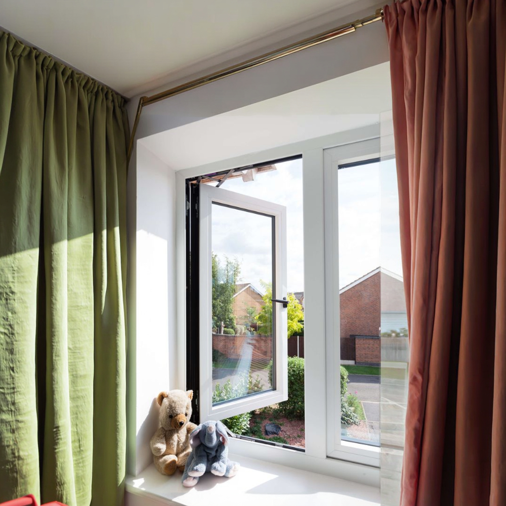 European Design Upvc Vinyl House Window White Double Glazing Swing PVC Window Casement Windows With Optional Automatic
