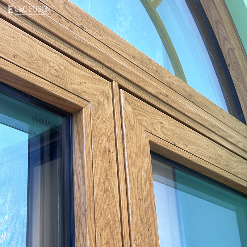 Fuson Arc Window Camber Window Steel Pvc/Upvc Windows Aluminum Double Glazed Garden Swing Window External Casement Windows/Doors